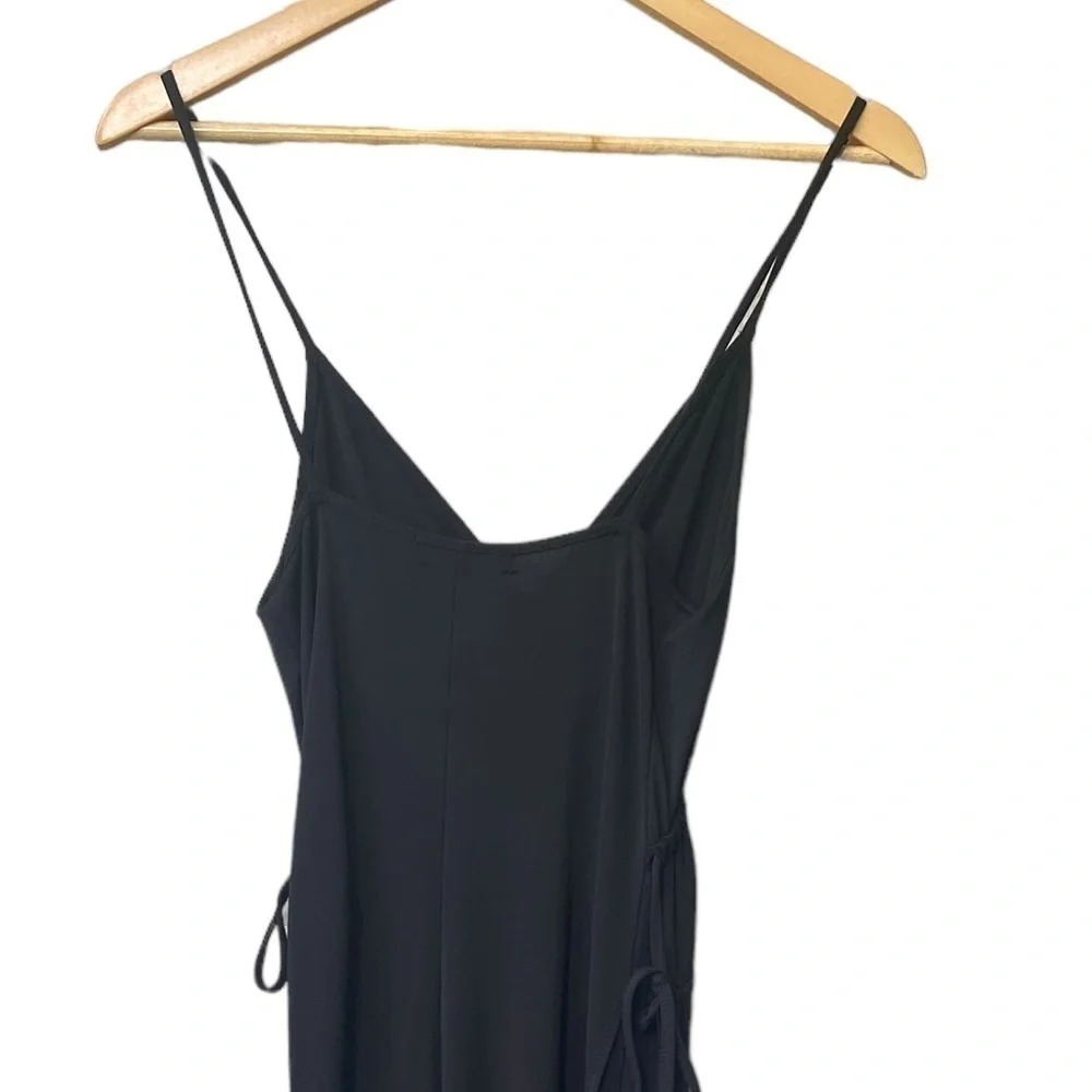 Zara Wide Leg Jumpsuit Size‎ S V Neck Slinky Rave Festival Club Party Strappy